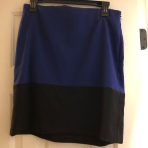 Blue and Black Pencil Skirt